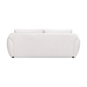 English Elm Jennifer Taylor Home - Sharon 84" Puffy Arm Sofa in Alpaca Off-White Chenille—Pet-Friendly, Removable Cushions, Durable Support B2719P238353