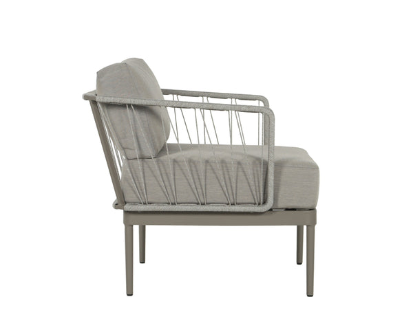 Sunpan Catania Armchair - Stylish Outdoor Seating with Eco-Friendly Materials and Weather-Resistant Design Grey / Palazzo Taupe