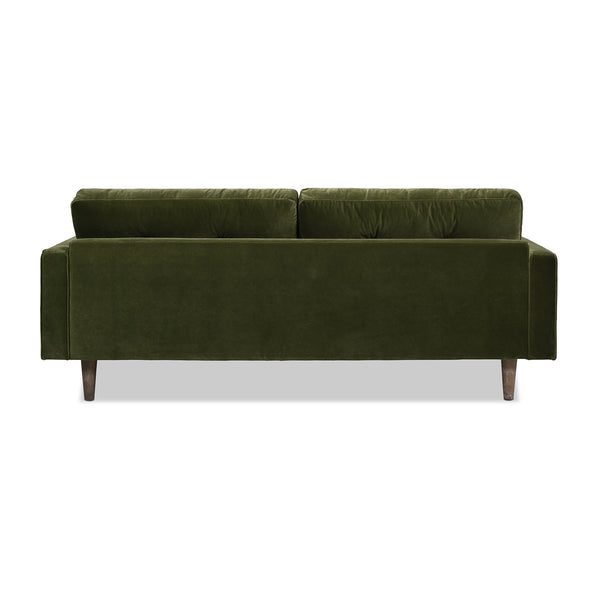 English Elm Jennifer Taylor Home - Nicholas 83.5" Mid-Century Sofa in Olive Performance Velvet — Durable Hardwood Frame, Plush Support B2719P238301