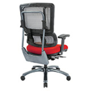 OSP Home Furnishings Vertical Mesh Back Ergonomic Office Chair with Lumbar Support and Titanium Caster Base 99667T-9