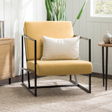 Soho Upholstered Chair with Metal Frame Mustard SOUACMU Walker Edison