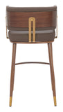 Brew Barstool - Set of 2 Brown & Walnut 110327 Zuo Modern