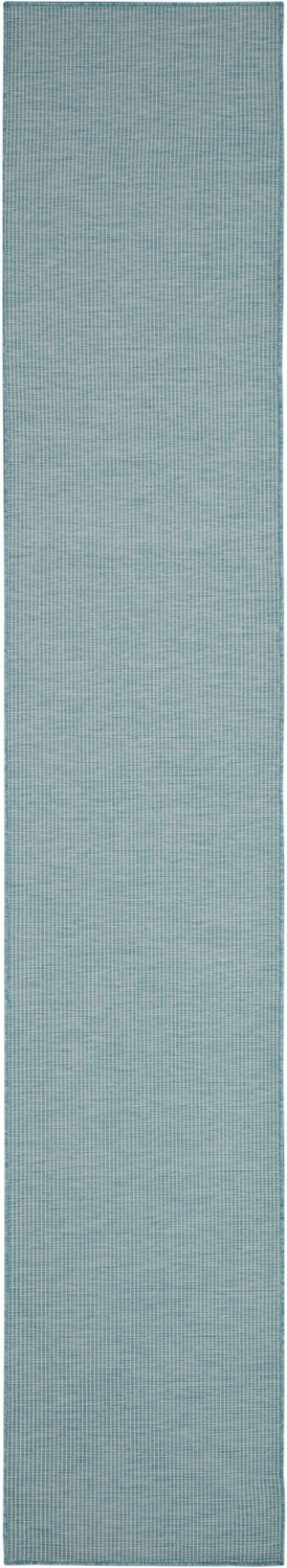 Nourison Positano POS01 Machine Made Power-loomed No Border Indoor/Outdoor Modern Outdoor Rug Aqua, Aqua 100% Polypropylene 99446790682