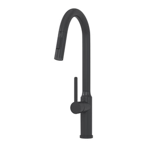 English Elm Bothwa Pull Down Kitchen Faucet with Stainless Steel Spout and Ceramic Cartridge Control Matt Black B2724P262920