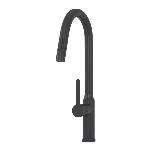 English Elm Bothwa Pull Down Kitchen Faucet with Stainless Steel Spout and Ceramic Cartridge Control Matt Black B2724P262920