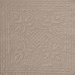 JLA Home Madison Park - 6 Piece Scalloped Daybed Cover Set with Embroidered Pillow, Antimicrobial Finish, Twin Fit Elegance Khaki MP13-8499