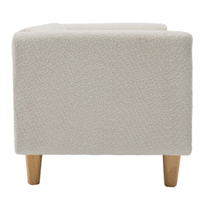 English Elm Modern Boucle Three Seat Sofa with Rubberwood Legs Pocket Spring Support Living Room Oatmeal N763P403678D