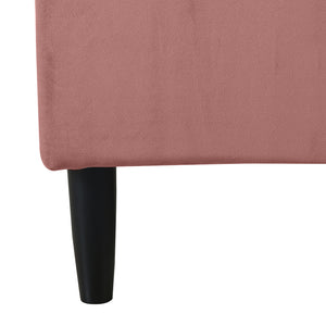 English Elm Jennifer Taylor Home - Aspen Vertical Tufted Headboard Platform Bed Set - Queen Ash Rose Velvet For Luxurious Comfort & Style B2719P238509