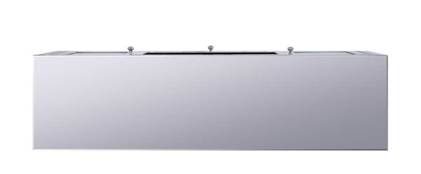 English Elm Noralie Glam Mirrored Media Console with Faux Diamond Accents and Enclosed Storage B2726P443219
