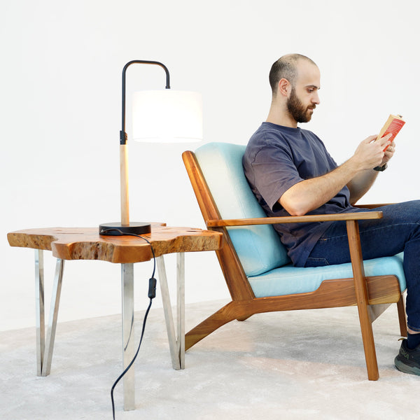 English Elm Ashcroft Furniture - New Compact Modern Desk Lamp – Mid-Century Style, Easy Assembly, Perfect For Bedside & Study Use B183P315127