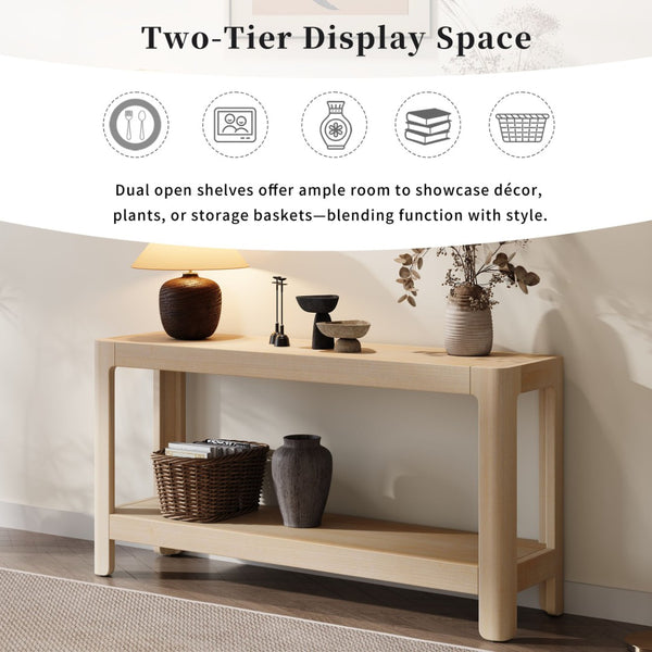 English Elm Christopher Knight Home® - Mirod Modern Farmhouse Console Table - Elegant Minimalist Design With Premium Wood Veneer Finish P1 N760P281362N-GIGA