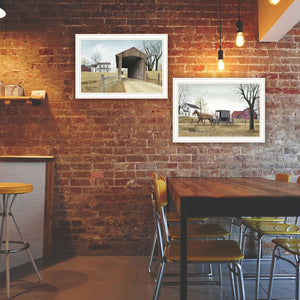 English Elm Trendy Decor 4u Pastoral Framed Wall Art Set Two Prints White Wood Farmhouse Bedroom B067P254109