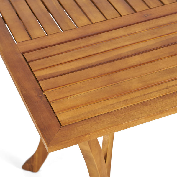 English Elm Helen Outdoor Acacia Hardwood Dining Chairs Curved Slat Back Patio Set of Two 54555.00TEA6_57488.00