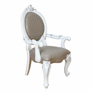 English Elm Taupe and Bone White Arm Chair With Nailhead Trim (Set Of 2)