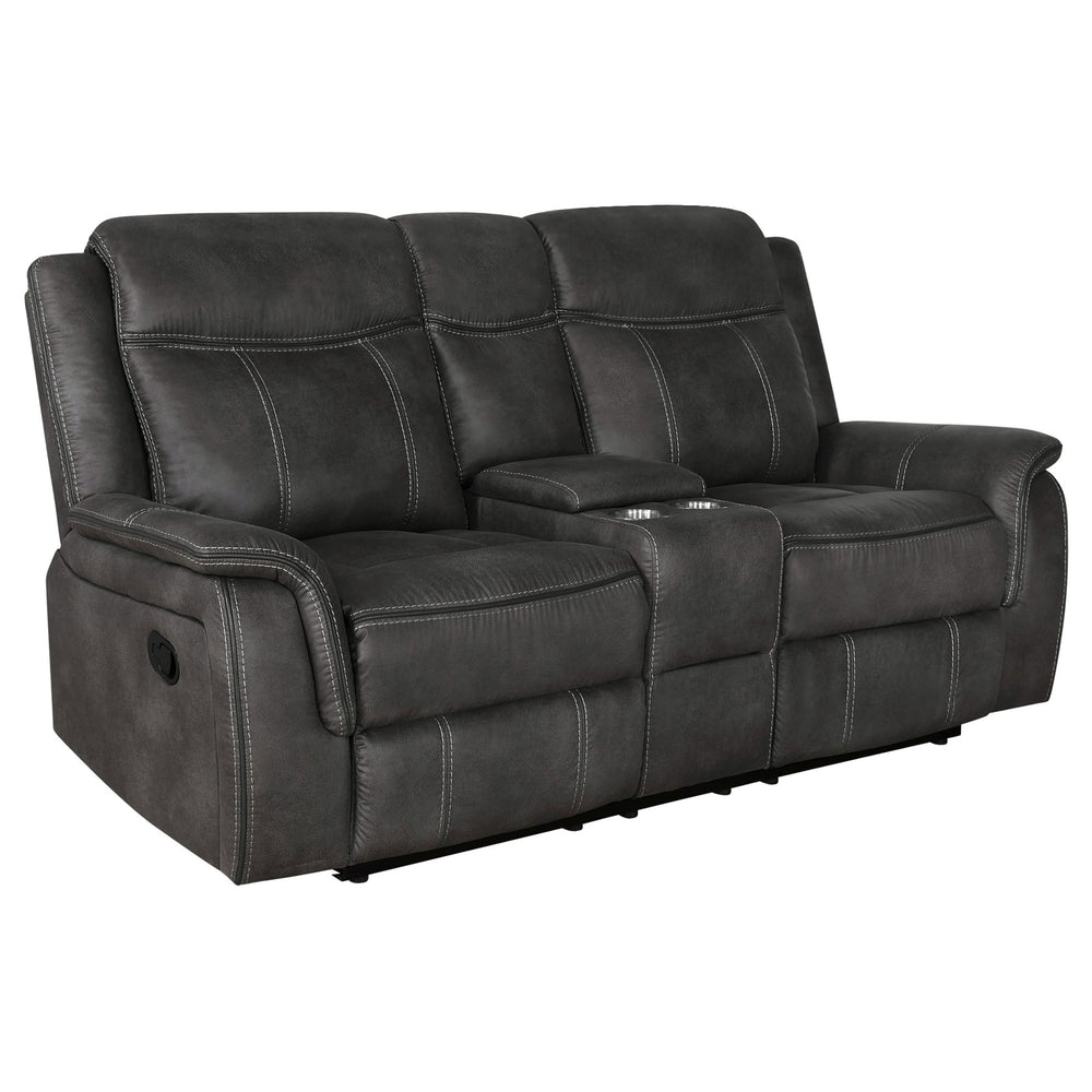 English Elm Franklin Microfiber Reclining Sofa Set with Wall Hugger Design and Tufted Cushioning B062S01587