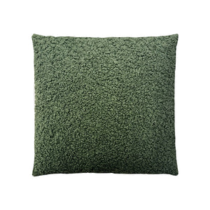 JLA Home Chapel Hill - Solid Boucle Feather-Blend Square Pillow with Off-White Texture, Removable Cover, 20x20 Accent Green CH30-0040