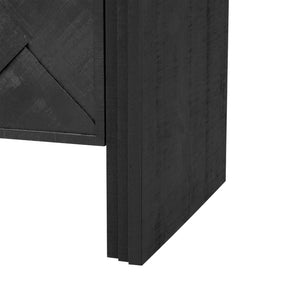 English Elm U_Style Luxury Multi-Functional Sideboard With Woven Wood Slat Doors & Adjustable Shelving For Any Space N711P269061B-GIGA