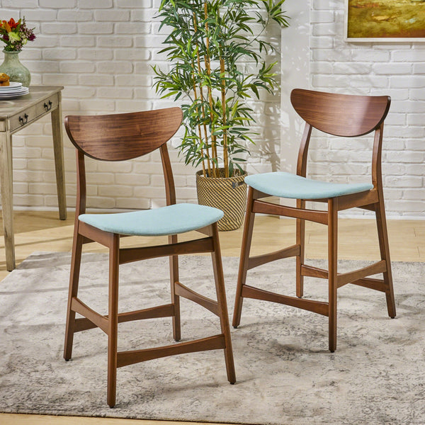 English Elm Christopher Knight Home® - Counter Height Chair - Stylish Mint Upholstered Design With Plush Comfort For Modern Spaces 58914.00MNT