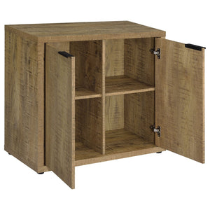 English Elm Pamplona 2-Door Accent Cabinet: Rustic Mango Wood Finish With Industrial Metal Hardware & Storage Solutions B062P299945-GIGA