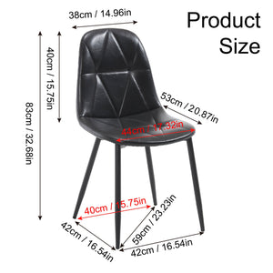 English Elm Dining Chairs Set Of 4 - Modern Ergonomic Faux Leather With Metal Legs For Stylish Dining Spaces W3112P262800