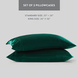 Madison Park Essentials Satin Casual Luxury 2 PC Pillowcases MPE21-1149 Emerald