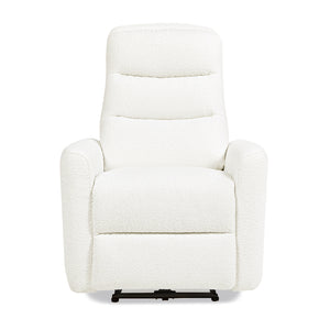 English Elm Jennifer Taylor Home - Bloomy Plush Power Recliner Chair in Chiffon White Bouclé — High-Back, Sherpa Comfort, USB-Nap Friendly B2719P238500