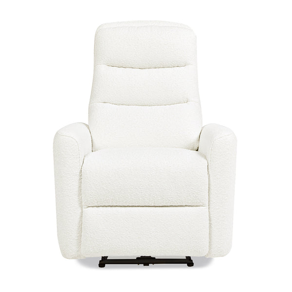 English Elm Jennifer Taylor Home - Bloomy Plush Power Recliner Chair in Chiffon White Bouclé — High-Back, Sherpa Comfort, USB-Nap Friendly B2719P238500