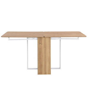 English Elm Topmax Extendable 5 Piece Dining Set with Pu Leather Chairs and Under Table Storage SP000082AAK