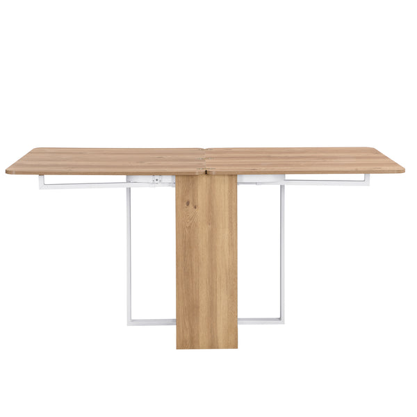 English Elm Topmax Extendable 5 Piece Dining Set with Pu Leather Chairs and Under Table Storage SP000082AAK