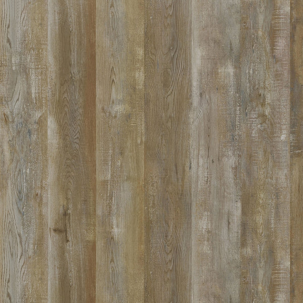 English Elm Sedona Weathered Oak Accent Cabinet with Faux Cement Frame, 3 Drawers, Shelves, Gunmetal Legs B062P351425