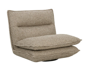 Sunpan COLSON Swivel Armless Chair in Luxurious Torched Meringue Fabric – Modern Comfort for Any Space 112769