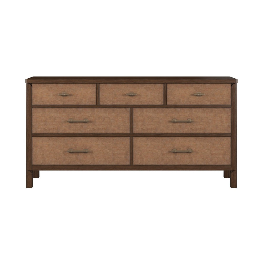A.R.T. Furniture Verge Seven-Drawer Woven Dresser: Elegant Dark Wood Storage with Modern Design for Any Bedroom Style 337131-1960