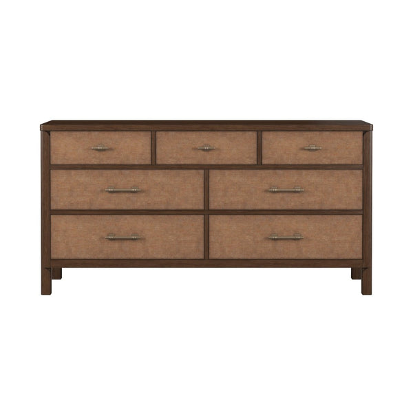 A.R.T. Furniture Verge Seven-Drawer Woven Dresser: Elegant Dark Wood Storage with Modern Design for Any Bedroom Style 337131-1960