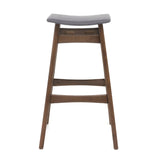 Christopher Knight Home® - Noble House - Emmaline Dark Grey Fabric/ Walnut Finish Bar Stool - Set Of 2