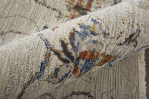 Feizy Rugs Kaia Soft Touch Low Pile Floral & Botanical Area Rug - Durable, Fade-resistant, Timeless Elegance Ivory,Orange,Blue Polypropylene,Viscose,Polyester Kai39gpfivymlth18