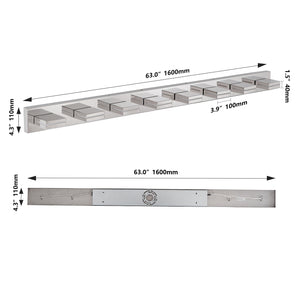English Elm Modern Chrome Led Vanity Light - 8-Light Wall Sconce For Bright, Flattering Illumination & Style W2312P374924