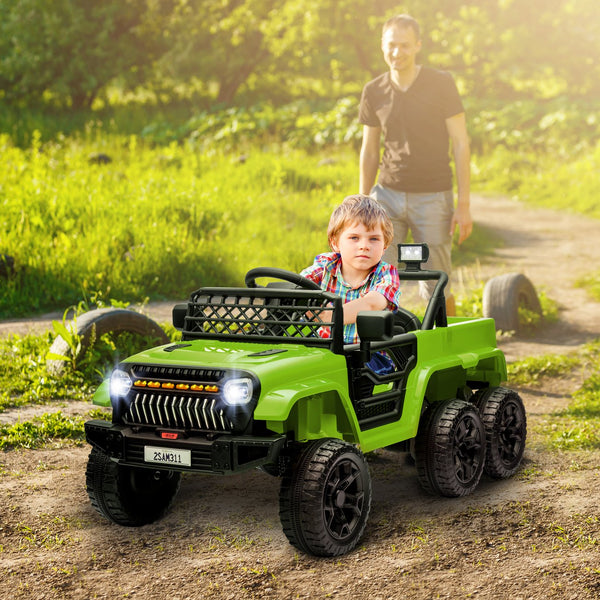 English Elm Qaba 12v Four Motor Kids Electric Ride on Truck with Trailer and Parent Remote W2225P249885