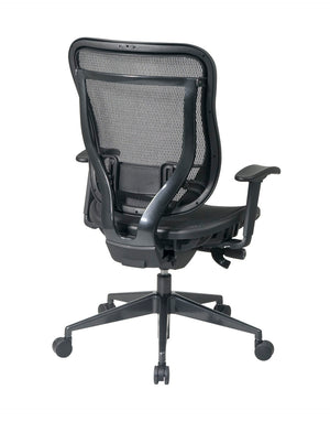 OSP Home Furnishings Executive High Back Mesh Office Chair with Lumbar Support and Ergonomic Synchro Tilt Control 818-11G9C18P