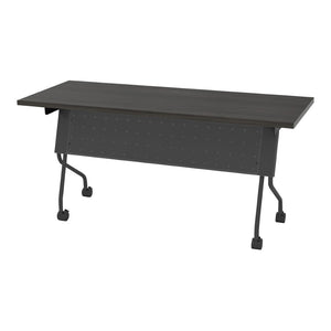 OSP Home Furnishings 5' Flip Top Nesting Training Table with Laminate Surface for Office and Event Use Titanium 84225TS