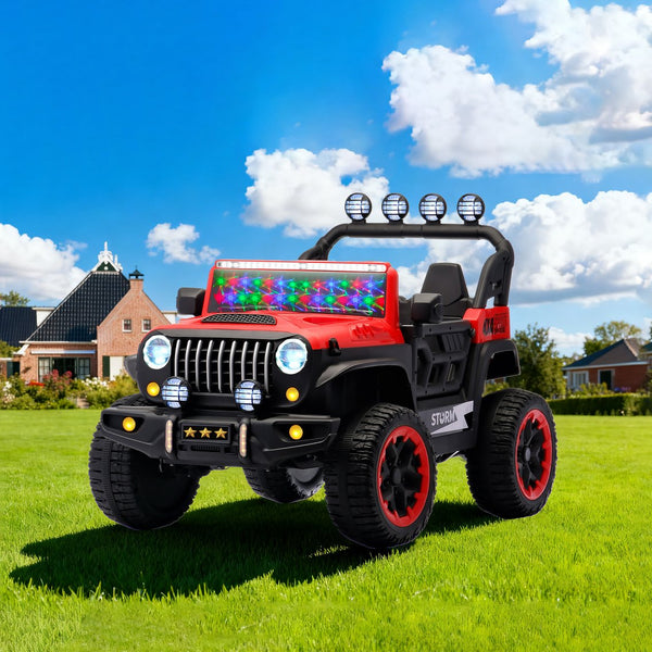 English Elm 24v Two Seat Kids Ride on Car with 4wd Motor Remote Control and Led Lights W509P378206
