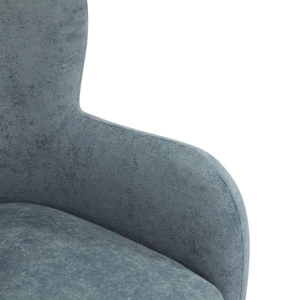 English Elm Christopher Knight Home® - Lucia Velvet Wingback Armchair with Pocket Spring Cushion, Mid-Century Birch Legs, Luxe Comfort Dusty Blue,Teak 31.5 L x 30.75 W x 30.5 H N776P205426B