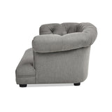 English Elm Kiki 36.5" Chesterfield Dog Sofa Bed, Medium, Uptown Gray Stain Resistant High Performance Polyester