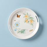 Lenox Butterfly Meadow Melamine Round Tray Multi, WHITE MELAMINE 865999