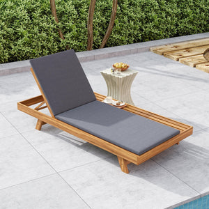 English Elm Christopher Knight Home® - Lounge Chaise Set – Stylish Acacia Wood With Dark Grey Water-Resistant Cushions For Outdoor Comfort N770P253442T_N770P253018G