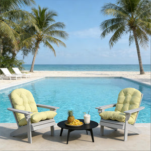 English Elm Tufted Adirondack Chair Cushion Set Uv Resistant Polyester Outdoor Patio Seating Pair T3971P443464