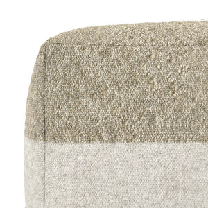 English Elm Claudette Woven Square Pouf Boho Global Pattern Footrest Accent for Living Rooms B136P427587