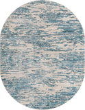 Unique Loom Oasis Water Machine Made Abstract Rug Blue, Navy Blue/Ivory 8' 0" x 10' 0"