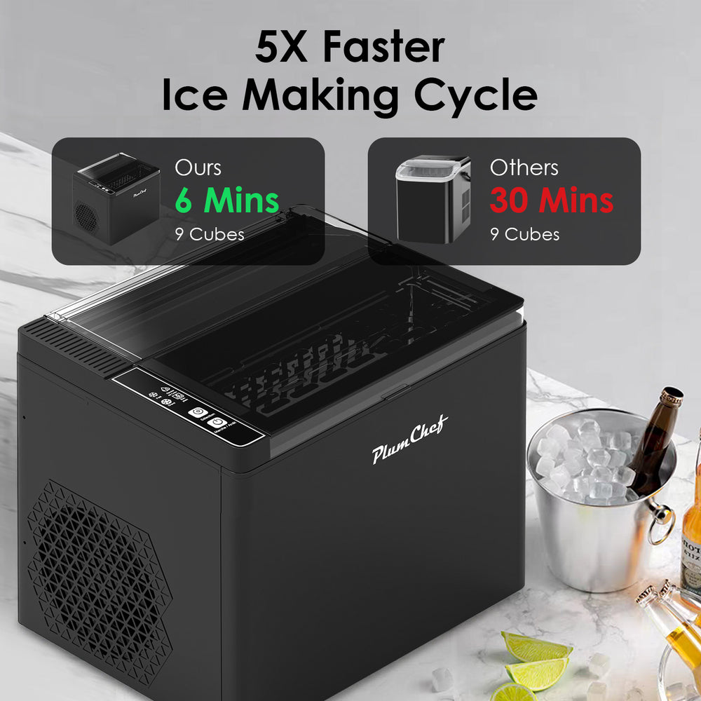 English Elm Bullet Ice Maker Countertop Portable Machine 26 Lbs Daily Fast Quiet Compact W1002P484591