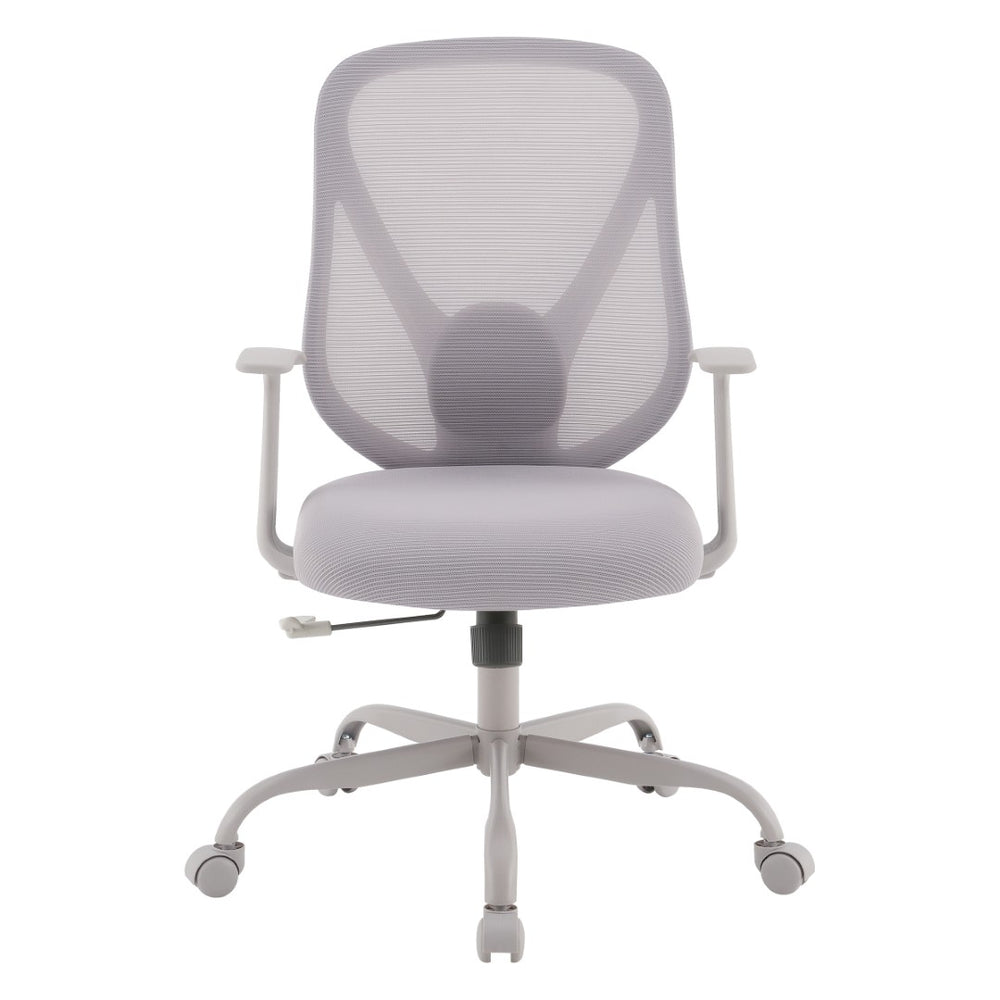 OSP Home Furnishings Ventilated Ergonomic Mesh Office Chair with Lumbar Support and Cushioned Fabric Seat EM14623-2