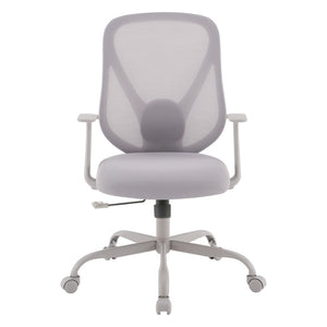 OSP Home Furnishings Ventilated Ergonomic Mesh Office Chair with Lumbar Support and Cushioned Fabric Seat EM14623-2